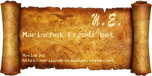 Marischek Erzsébet névjegykártya