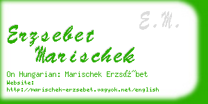 erzsebet marischek business card